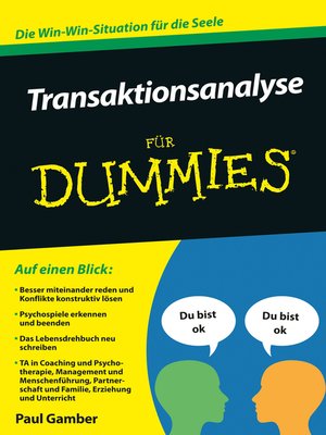 cover image of Transaktionsanalyse f&uuml;r Dummies